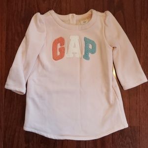 Baby Gap pink fleece lined sweater dress 💗